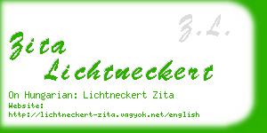 zita lichtneckert business card